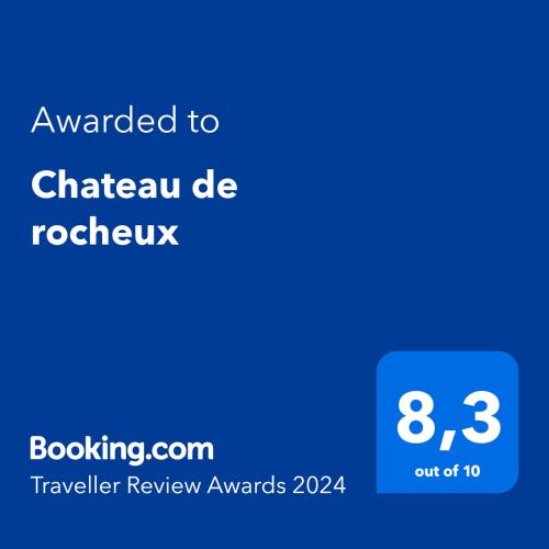 FrétevalにあるChateau de rocheuxのシカゴ・ド・ロシェルの受賞メールのスクリーンショット