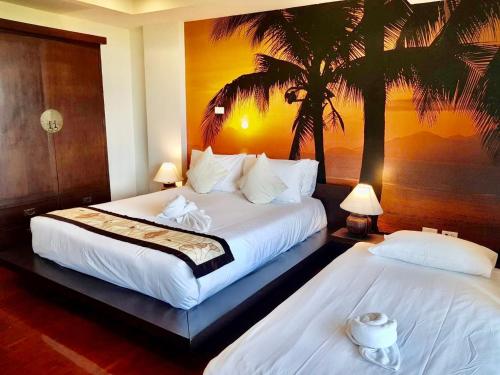 Postel nebo postele na pokoji v ubytování SeaRidge Hua Hin Resort & Poolvilla