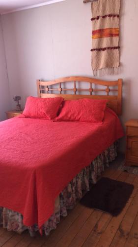 Postel nebo postele na pokoji v ubytování Cabaña Rustica