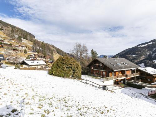 a cabin in the mountains in the snow at Apartment Brocard by Interhome in Val dʼIlliez