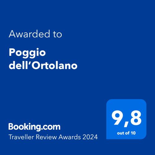 Sijil, anugerah, tanda atau dokumen lain yang dipamerkan di Poggio dell’Ortolano