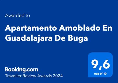 a blue rectangle with the wordsarmauadorinia en and the wordsaghdota am at Apartamento Amoblado En Guadalajara De Buga in Buga