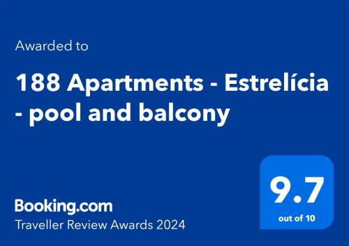 a blue sign with the arguments existentialpool and bravery at 188 Apartments - Estrelícia - pool and balcony in Cascais