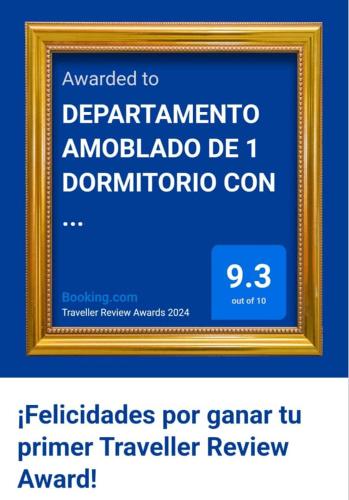a picture of a picture frame with a sign that readsgraduate transfer transfer review at DEPARTAMENTO DE 1 DORMITORIO CON VISTA A LAS SIERRAS Av Colon 5034 in Cordoba