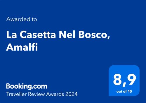 un rectángulo azul con las palabras la cecilia neel bosco en La Casetta Nel Bosco, Amalfi, en Amalfi