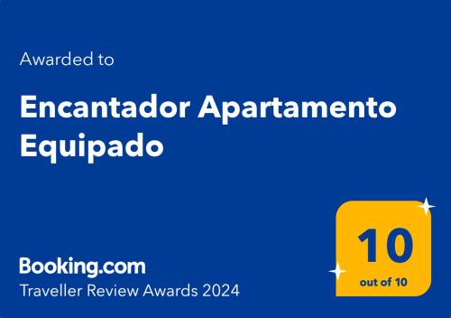 Majutusasutuses Encantador Apartamento Equipado olev sertifikaat, autasu, silt või muu dokument