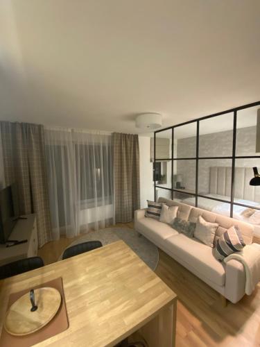 Χώρος καθιστικού στο Apartmán TOMI
