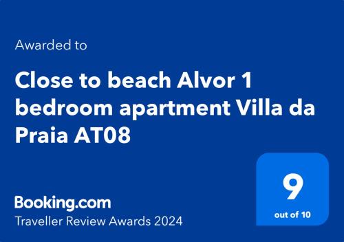 a screenshot of a cell phone with the words close to beach alor bathroom at Close to beach Alvor 1 bedroom apartment Villa da Praia AT08 in Alvor