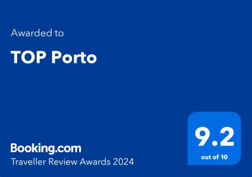 ポルトにあるTOP Portoの青い画面