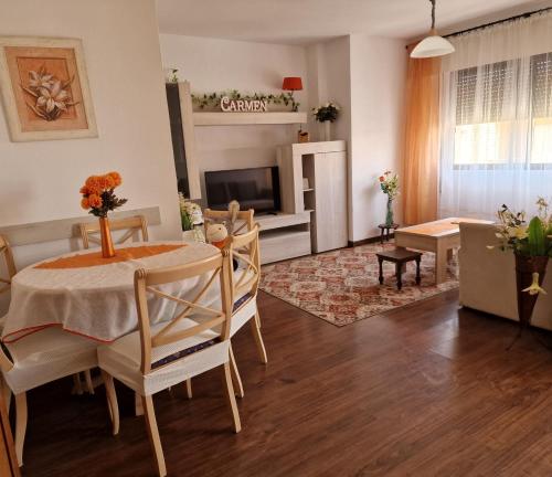 TV a/nebo společenská místnost v ubytování Apartament CARMEN