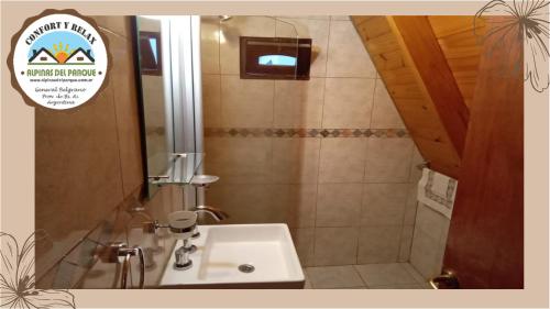 Kúpeľňa v ubytovaní Cabana Alpinas del Parque