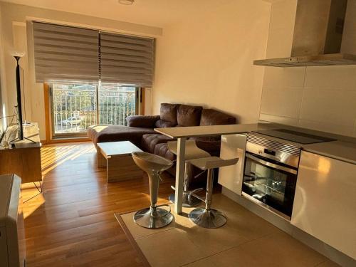 Dapur atau dapur kecil di APARTAMENTO MOAÑA - PLAYA A XUNQUEIRA