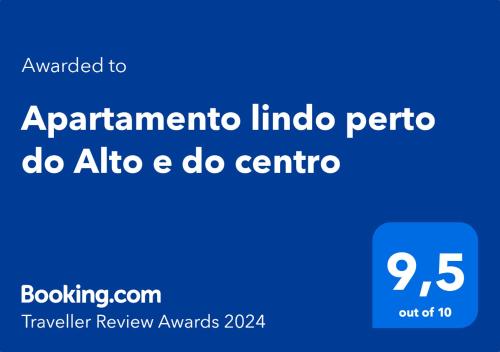a blue sign with the wordsarmaline into perrier do alto and do at Apartamento lindo perto do Alto e do centro in Teresópolis