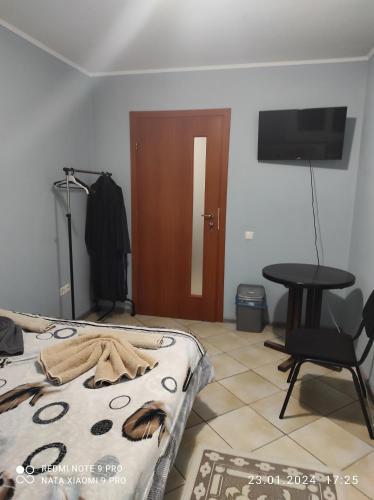 TV a/nebo společenská místnost v ubytování Romana Hotel