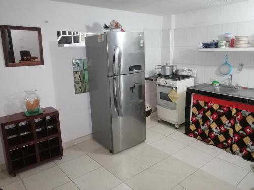 Kuchyň nebo kuchyňský kout v ubytování Casa de relajación low cost