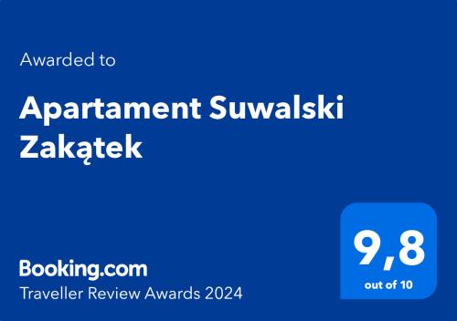 a blue rectangle with the words apartment survival anxiety on it at Apartament Suwalski Zakątek in Suwałki