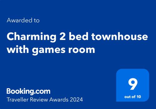 a screenshot of a bed tournament with games room at Charming 2BR Townhouse with Games Room in Hull