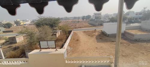 a view of a construction site from a building at Virasat The Tent Villa in Jaipur