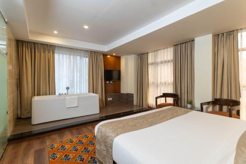 Postel nebo postele na pokoji v ubytování Hotel Shambala