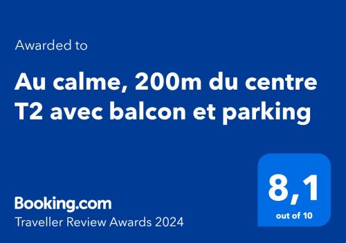 Capture d'écran d'un téléphone portable avec les mots awemia du centre dans l'établissement Au calme, 200m du centre T2 avec balcon et parking, à Cassis