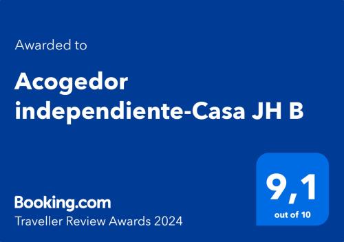 a blue rectangle with the words accelerator independent academic case hil at Acogedor independiente-Casa JH B in Santa Cruz de la Sierra