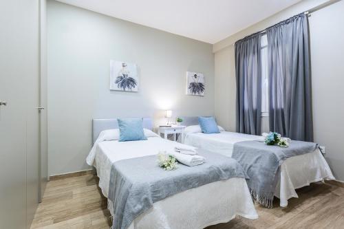 Ліжко або ліжка в номері Jardines Valle 3 rooms 2 baños