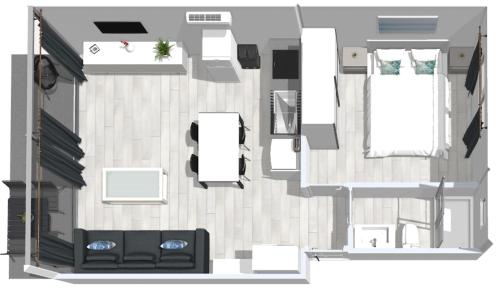 Roses Apartments 1 - vista mar lateral - 1habitacion
