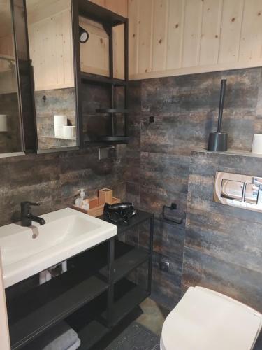 Ένα μπάνιο στο Apartamenty Leśna Przystań