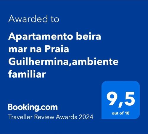 een screenshot van een telefoon met de woorden uitgelegd aan darinaeria mar ma mafia bij Apartamento beira mar na Praia Guilhermina,ambiente familiar in Praia Grande