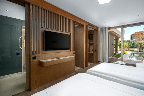 Cama ou camas em um quarto em Bayou Villas Antalya - Ultra All Inclusive