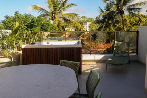 Gambar di galeri bagi APTO 107-Pé na Areia Praia do Maceio - 2 suites, 2 banheiros+SPA Jacuzzi+Roupas de cama di São Miguel do Gostoso