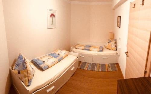 a small room with two beds and a couch at Ferienwohnung Martina in Schlitters