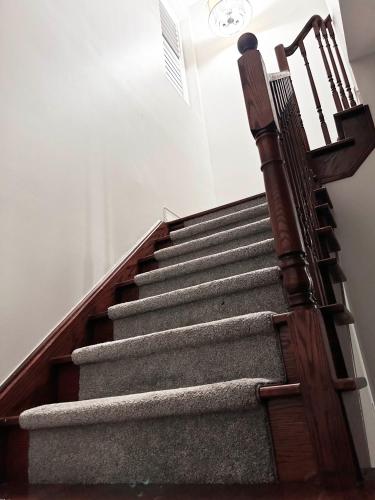 a set of stairs in a house at A Room in Oshawa, Free Parking in Oshawa