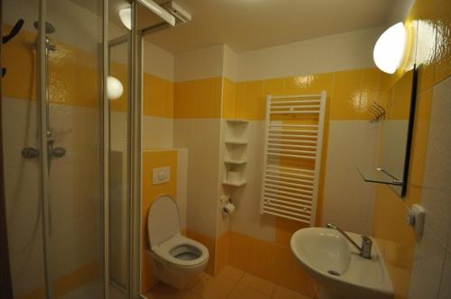 Bathroom sa Studio Apartments Lipno 22, 24
