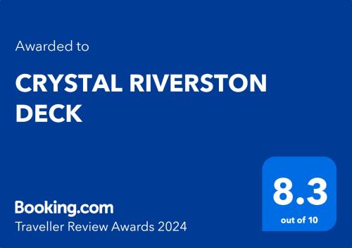 Sijil, anugerah, tanda atau dokumen lain yang dipamerkan di CRYSTAL RIVERSTON DECK