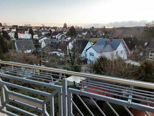 a view from the balcony of a house at haus krümel in Trippstadt