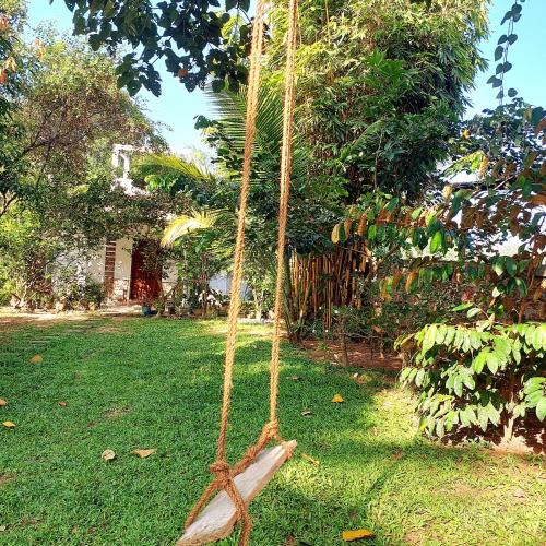 a swing in the grass in a yard at The Paddy in Kottawa