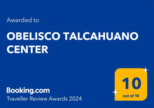 Sertifikatas, apdovanojimas, ženklas ar kitas apgyvendinimo įstaigoje OBELISCO TALCAHUANO CENTER matomas dokumentas