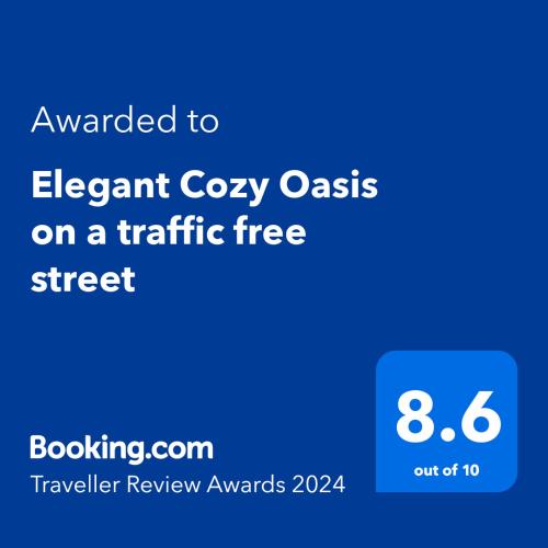 a screenshot of a phone with the text emailed to elephant cozy oasis on at Elegant Cozy Oasis on a traffic free street in Clearwater