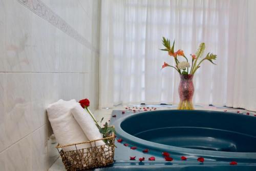 Koupelna v ubytování Hotel Casa ixtapan