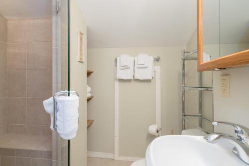 Ett badrum på Telluride Lodge 405 by AvantStay Close to Slopes Town