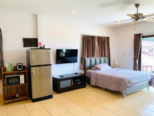 Ένα ή περισσότερα κρεβάτια σε δωμάτιο στο Scan House Apartment