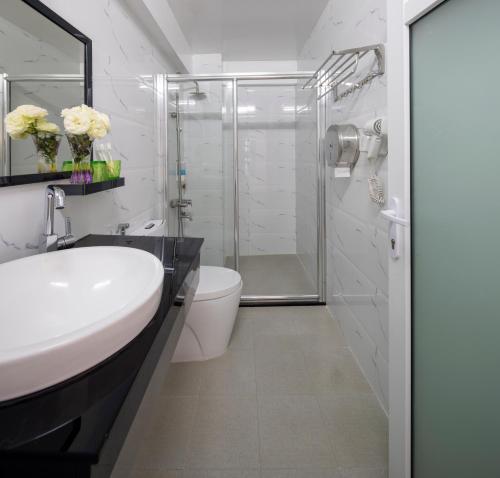 Koupelna v ubytování Hotel Pansy