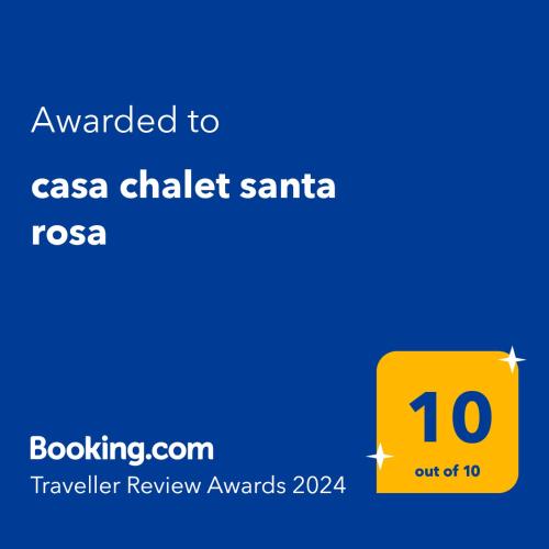 a screenshot of a cell phone with the text awarded to casa claldald at casa chalet santa rosa in San Juan