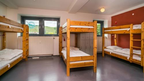 Tempat tidur susun dalam kamar di Babelfish Hostel