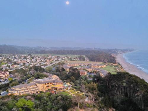 an aerial view of a resort next to the ocean at Spectacular Ocean View -Heated Pool and Spa- Seascape in Aptos