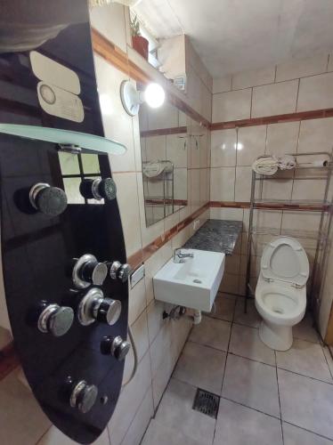 Koupelna v ubytování depto Samaru