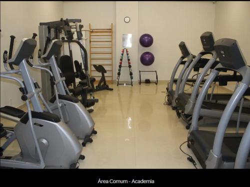 Fitness centrum a/nebo fitness zařízení v ubytování STUDIO ALTO PADRÃO ITAIPAVA
