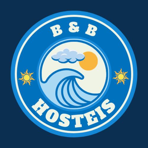 a logo for a volleyball team with a wave at B & B HOSTEL Coqueiros in Florianópolis