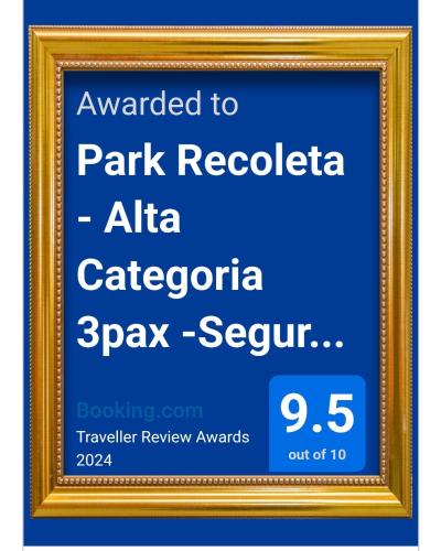 Park Recoleta - Alta Categoria 3pax -Seguridad 24 hs Luminoso